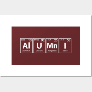 Alumni (Al-U-Mn-I) Periodic Elements Spelling Posters and Art